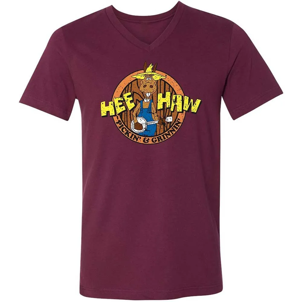 Unisex V-Neck T-Shirt - 3ZBESZ2J - Maroon - 8