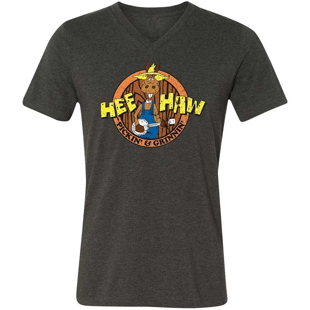 Unisex V-Neck T-Shirt - 3ZBESZ2J - Dark Grey Heather - 9