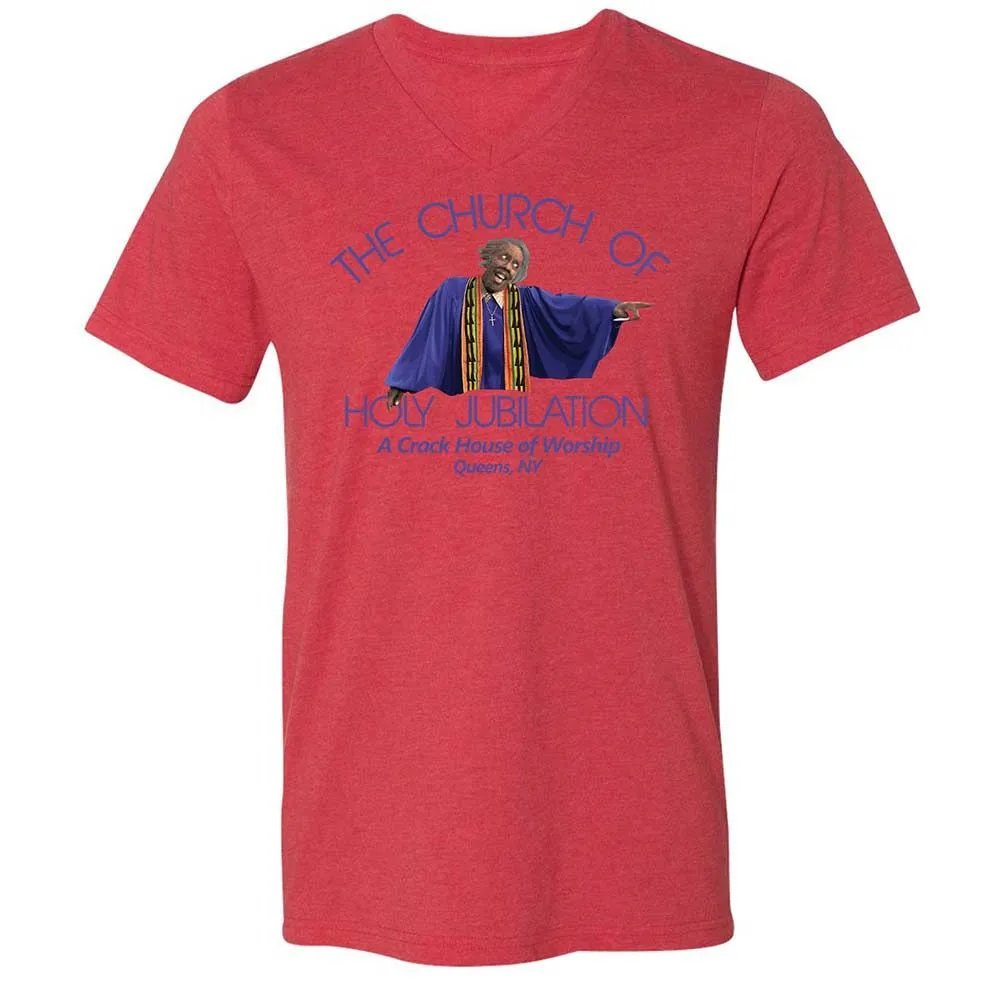 Unisex V-Neck T-Shirt - WQ3DNRZ3 - Heather Red - 6
