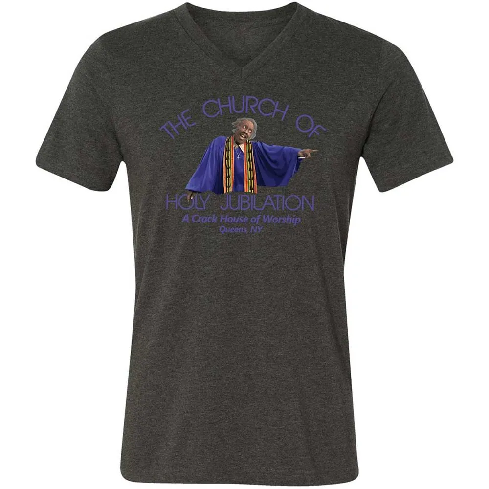 Unisex V-Neck T-Shirt - WQ3DNRZ3 - Dark Grey Heather - 8