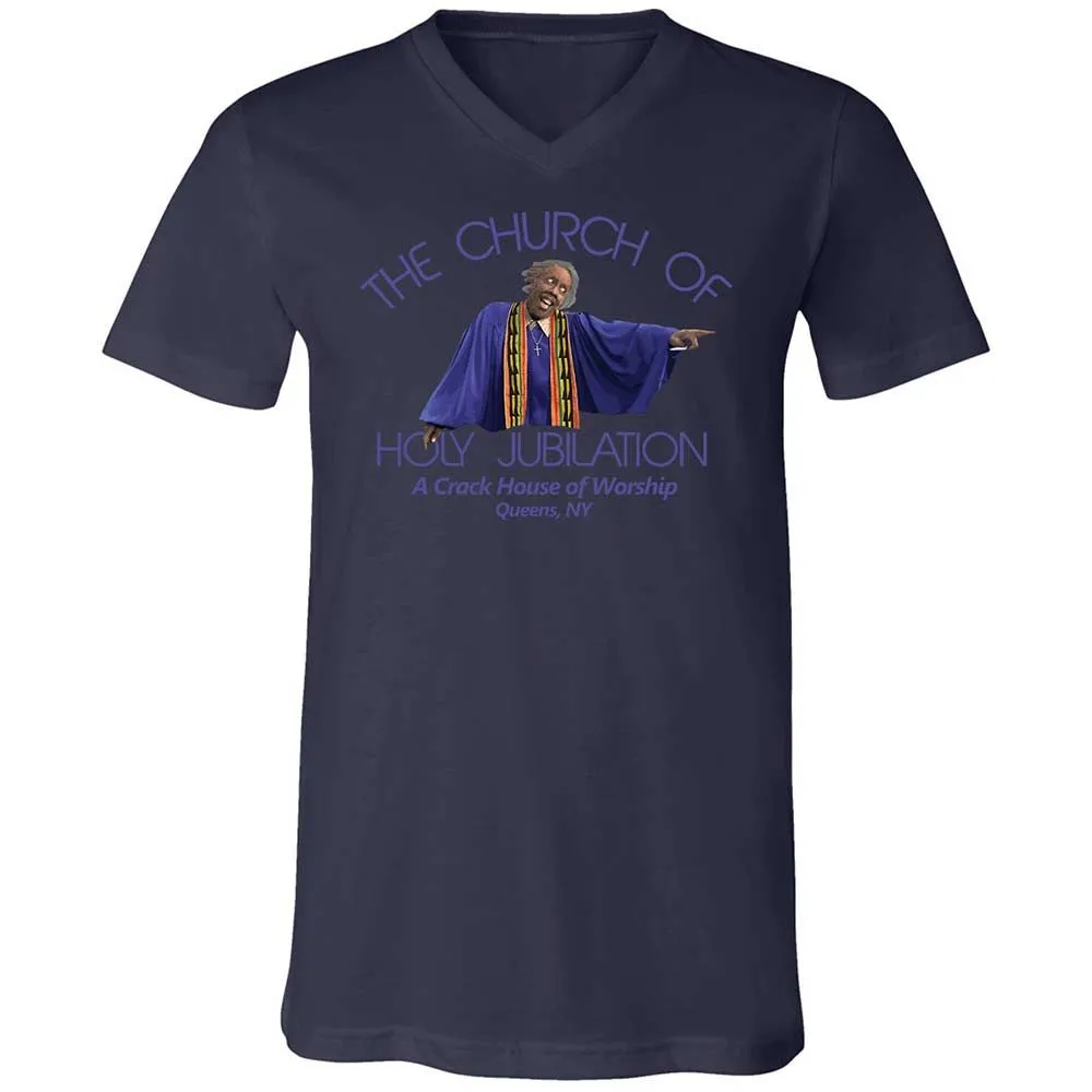Unisex V-Neck T-Shirt - WQ3DNRZ3 - Navy - 12