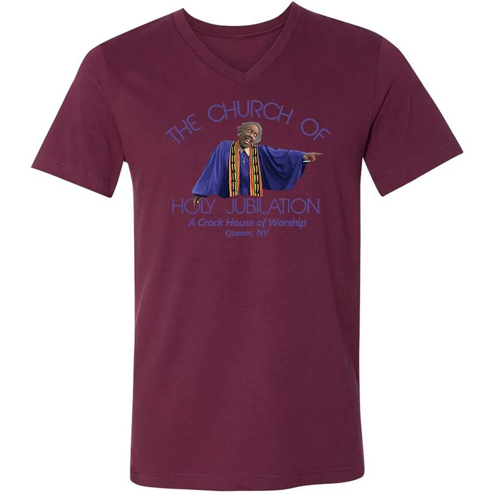 Unisex V-Neck T-Shirt - WQ3DNRZ3 - Maroon - 14