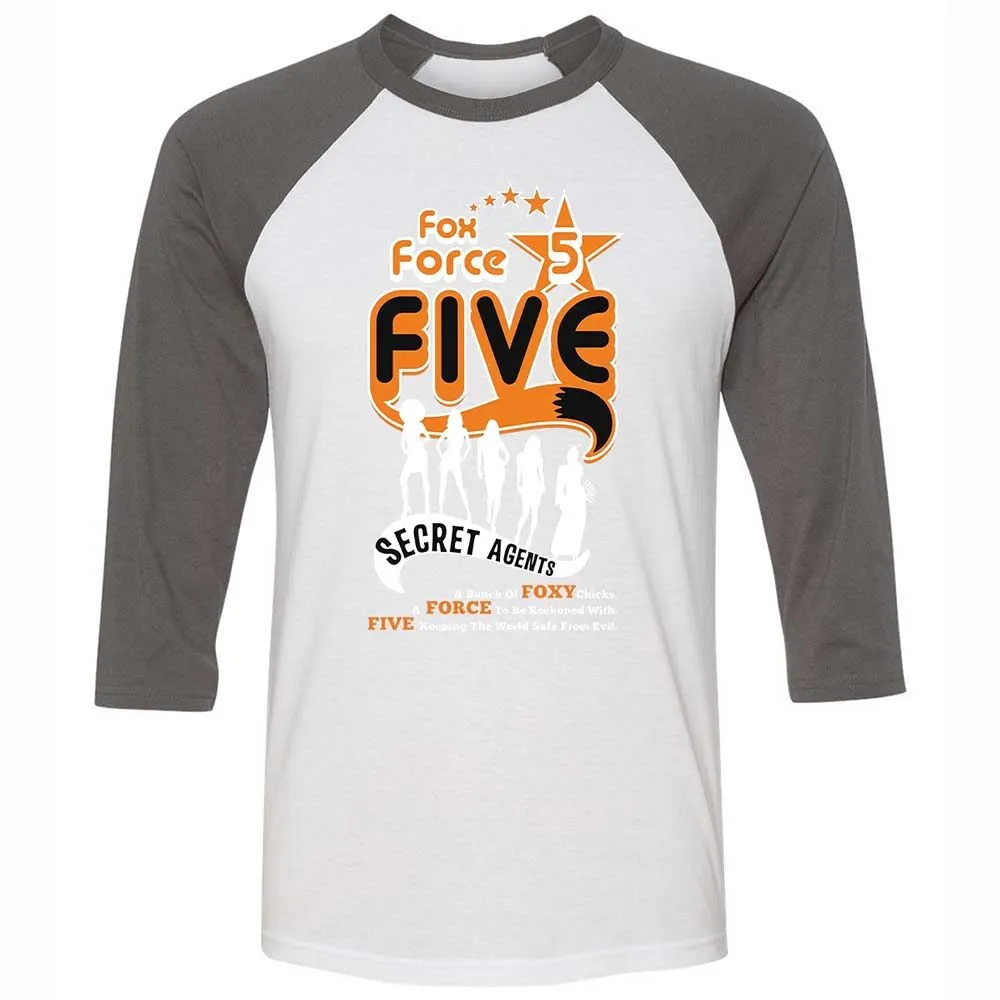 Unisex 3/4 Baseball Tee - 9MWFEVD2 - White/Asphalt - 2