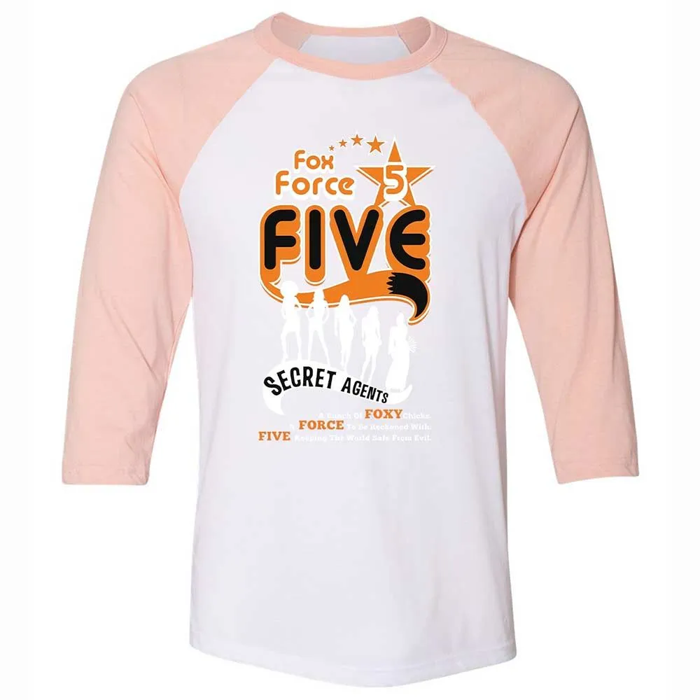 Unisex 3/4 Baseball Tee - 9MWFEVD2 - White/Heather Peach - 5
