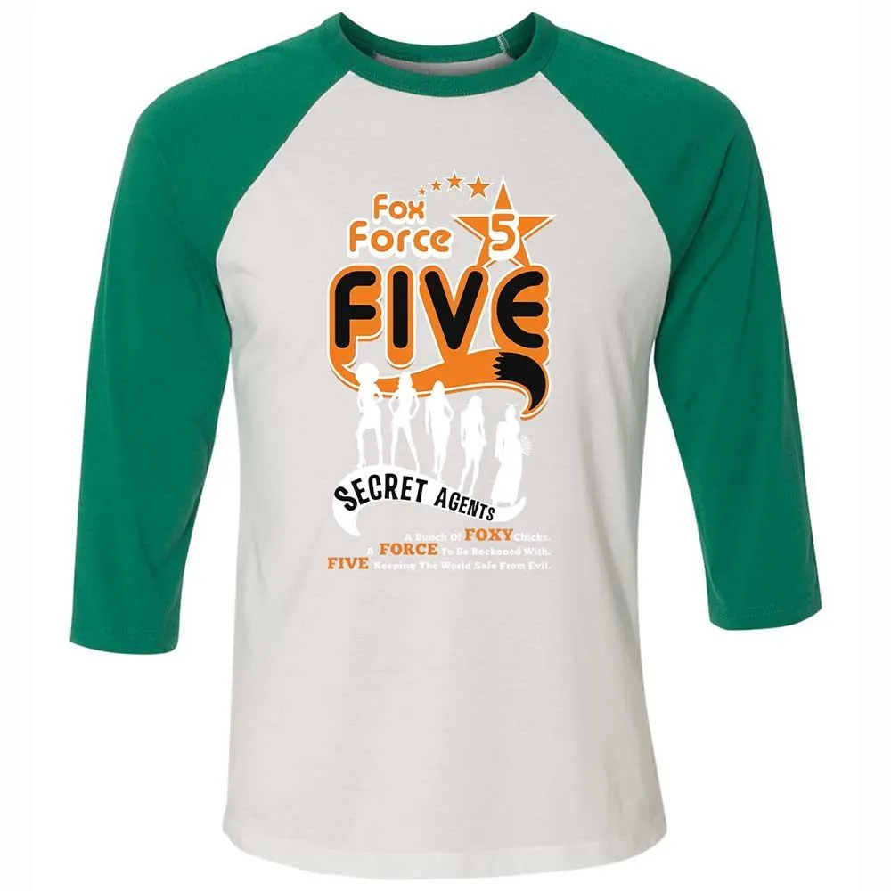 Unisex 3/4 Baseball Tee - 9MWFEVD2 - White/Kelly - 6