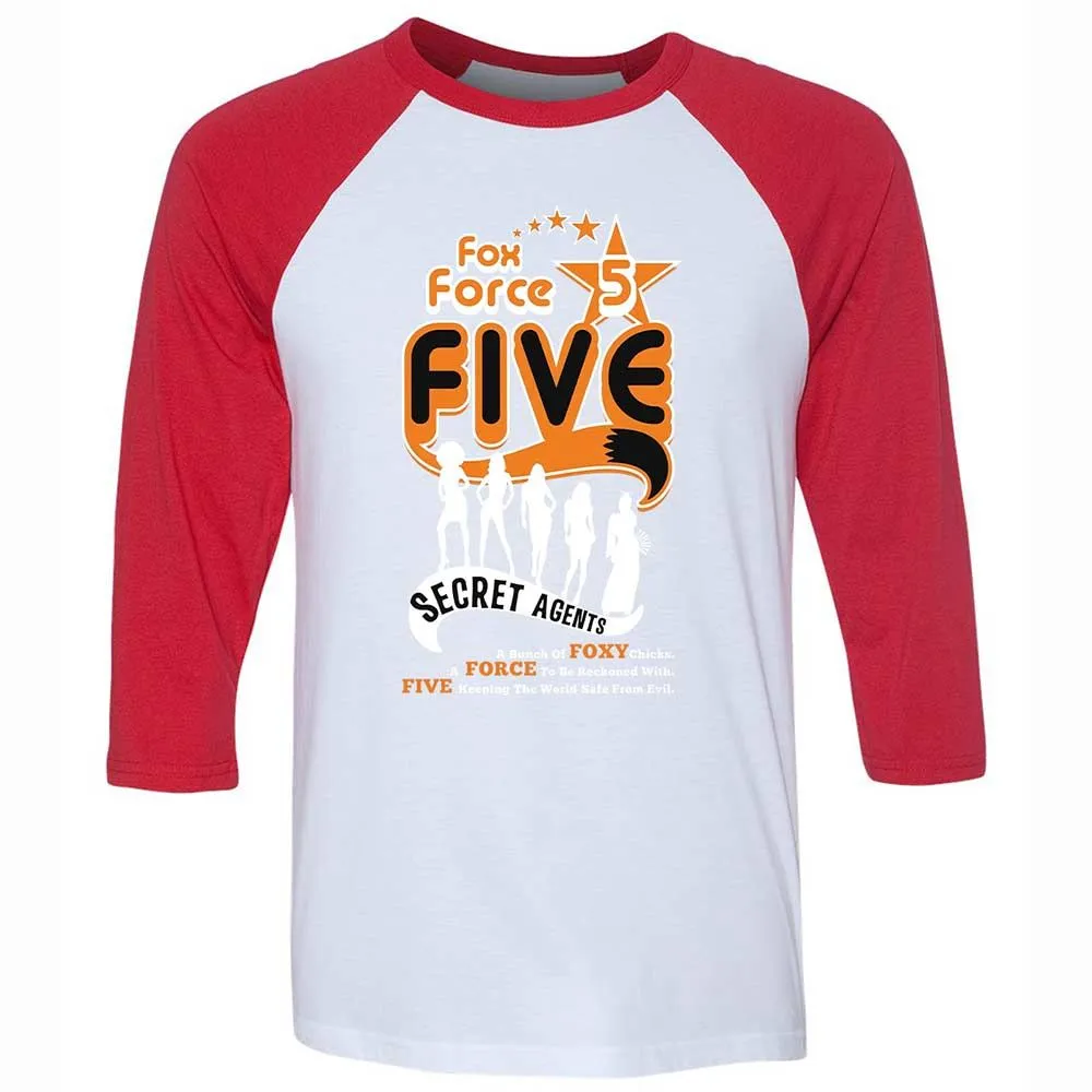 Unisex 3/4 Baseball Tee - 9MWFEVD2 - White/Red - 9