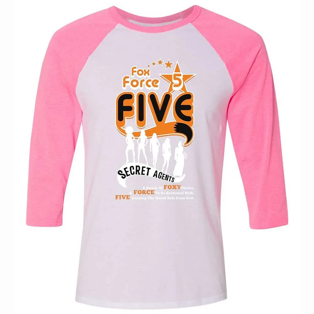 Unisex 3/4 Baseball Tee - 9MWFEVD2 - White/Neon Pink - 12