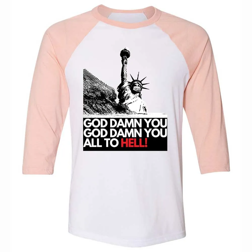 God damn you all to hell! - White/Heather Peach - 5