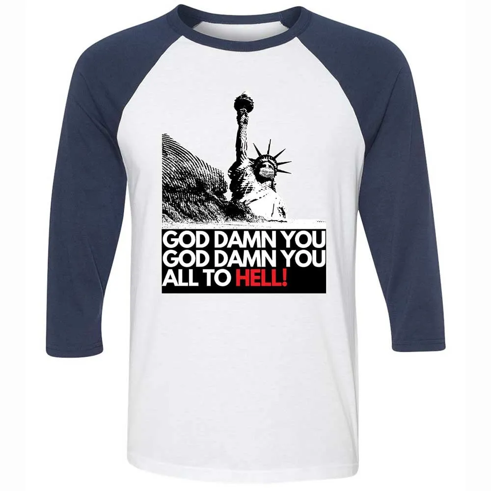 God damn you all to hell! - White/Navy - 8