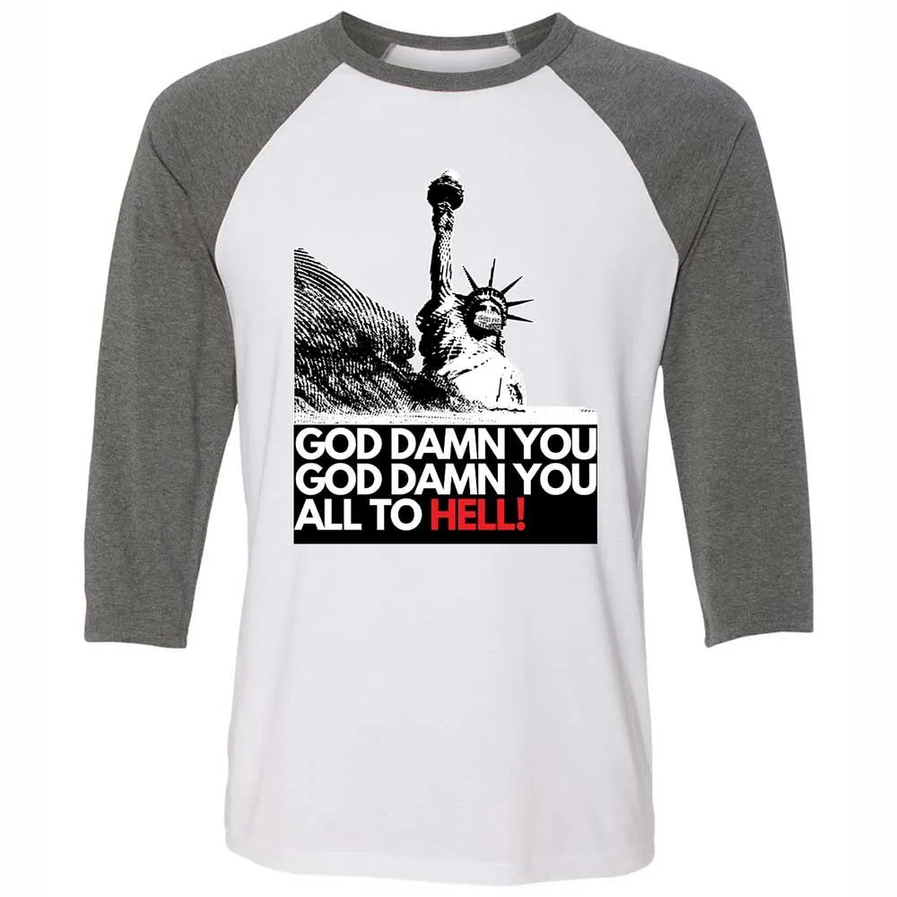 God damn you all to hell! - White/Deep Heather - 11