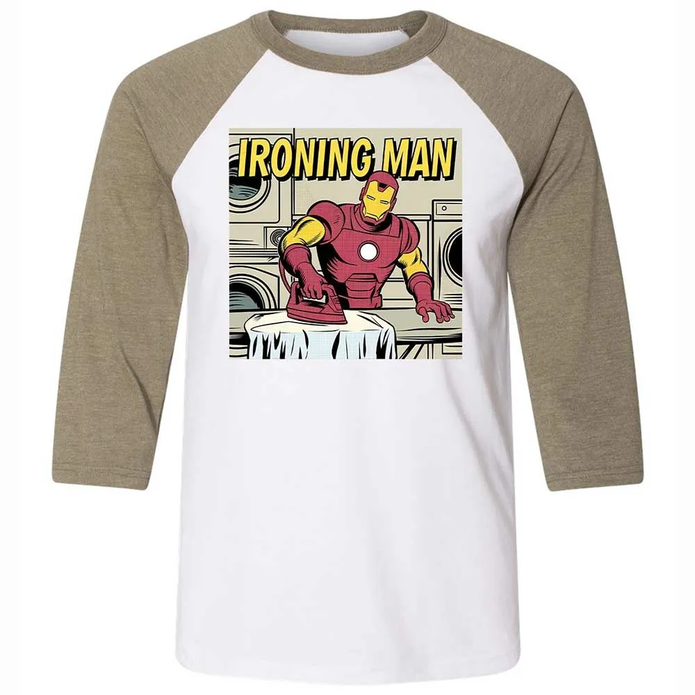 Unisex 3/4 Baseball Tee - ZMKWTRDA - White/Heather Olive - 4