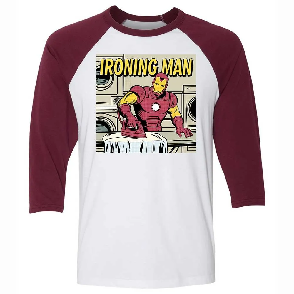 Unisex 3/4 Baseball Tee - ZMKWTRDA - White/Maroon - 7