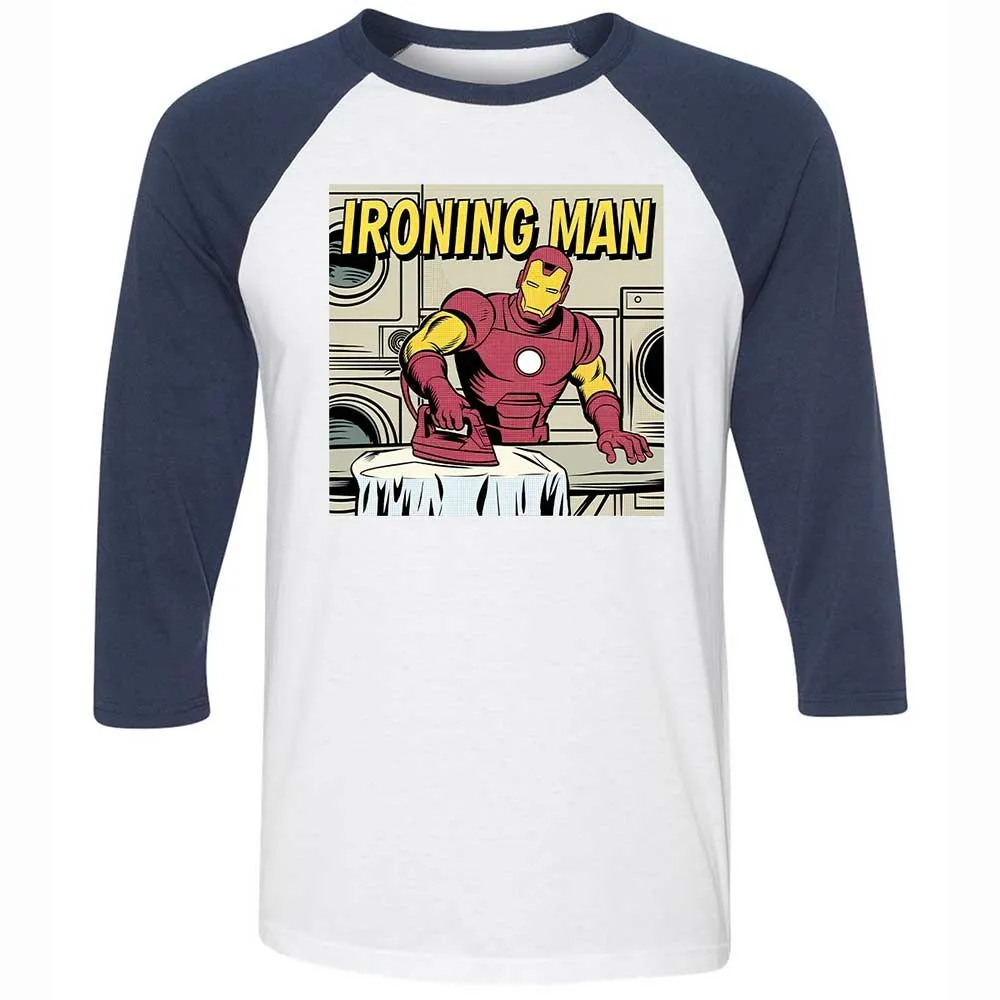 Unisex 3/4 Baseball Tee - ZMKWTRDA - White/Navy - 8