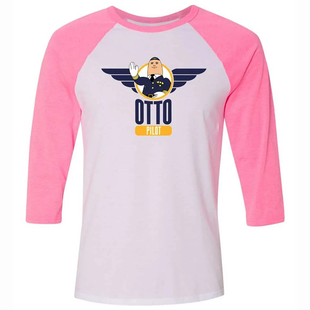 Unisex 3/4 Baseball Tee - NTTMNKKD - White/Neon Pink - 12