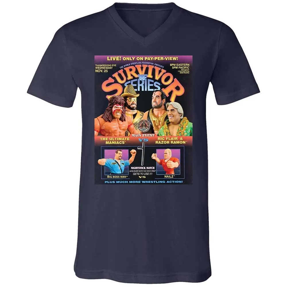 Unisex V-Neck T-Shirt - GNS2FWBD - Navy - 2