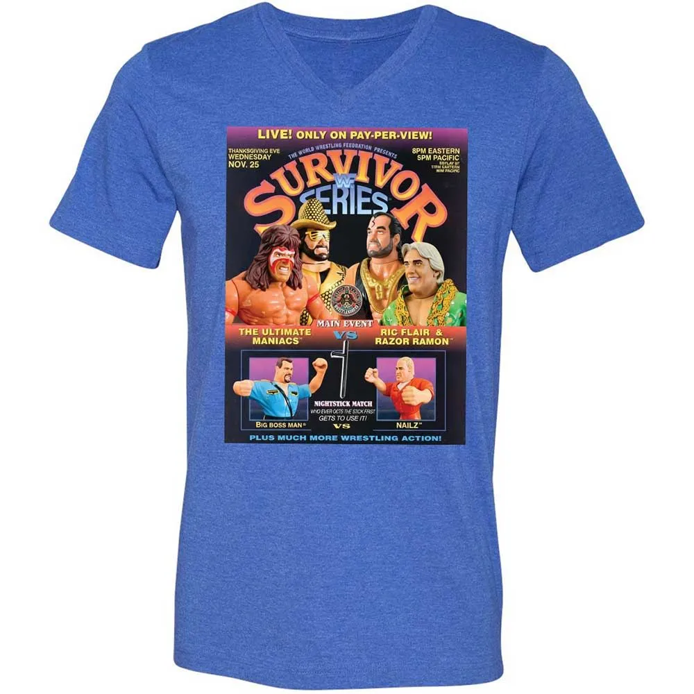 Unisex V-Neck T-Shirt - GNS2FWBD - Heather True Royal - 5