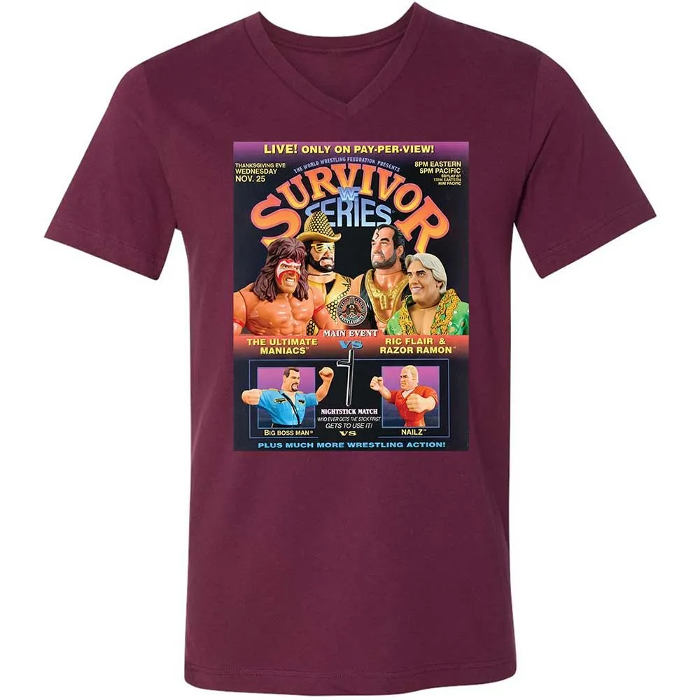 Unisex V-Neck T-Shirt - GNS2FWBD - Maroon - 8
