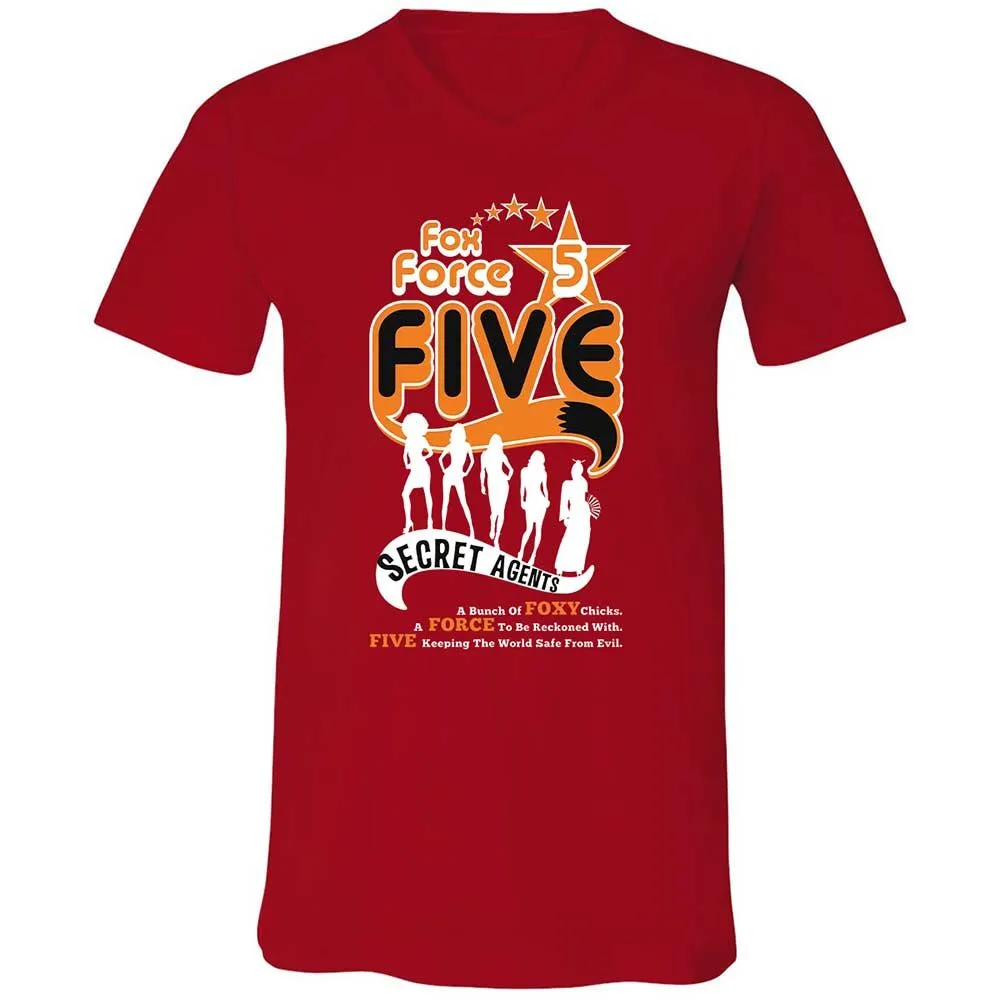 Unisex V-Neck T-Shirt - 9YKE8C3D - Red - 6
