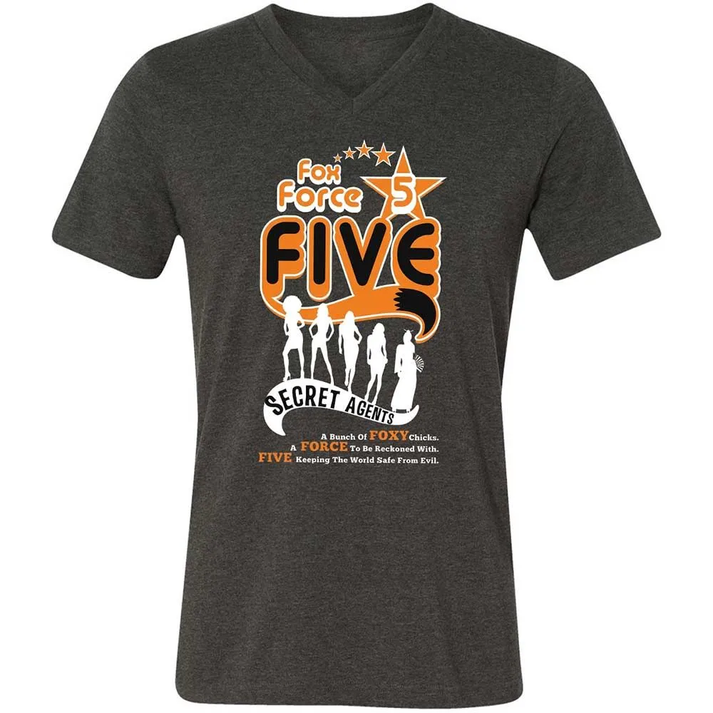 Unisex V-Neck T-Shirt - 9YKE8C3D - Dark Grey Heather - 9