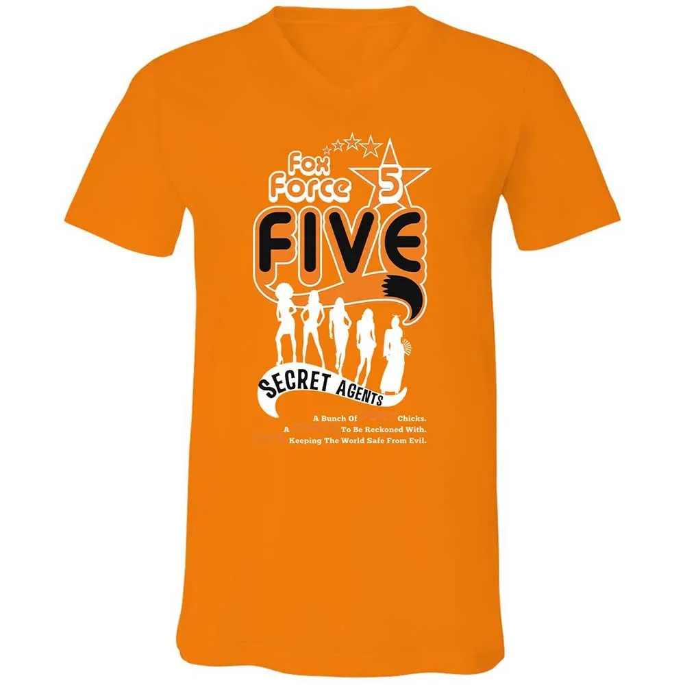 Unisex V-Neck T-Shirt - 9YKE8C3D - Orange - 12