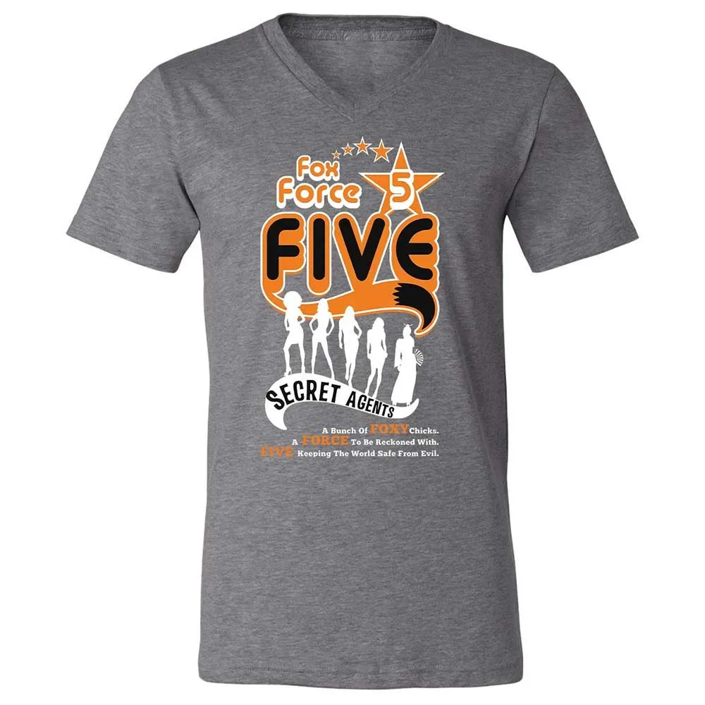 Unisex V-Neck T-Shirt - 9YKE8C3D - Deep Heather - 14