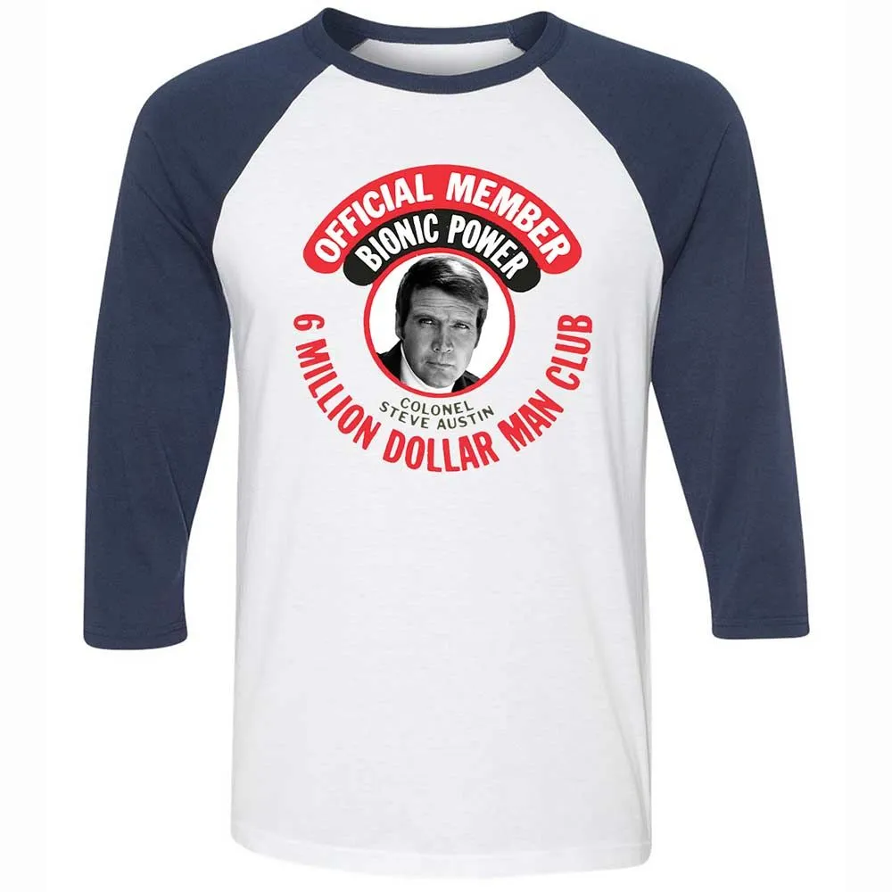 Unisex 3/4 Baseball Tee - KY1M2YQ9 - White/Navy - 8