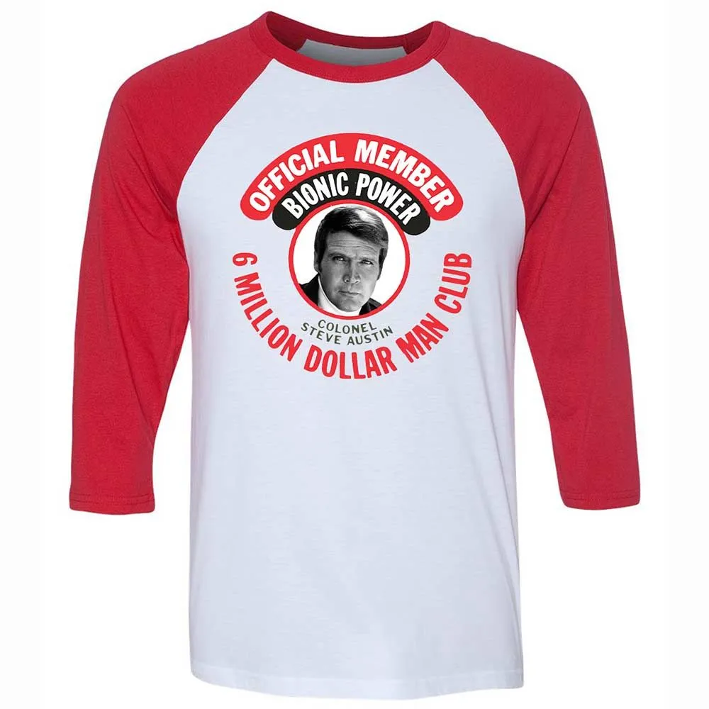 Unisex 3/4 Baseball Tee - KY1M2YQ9 - White/Red - 9