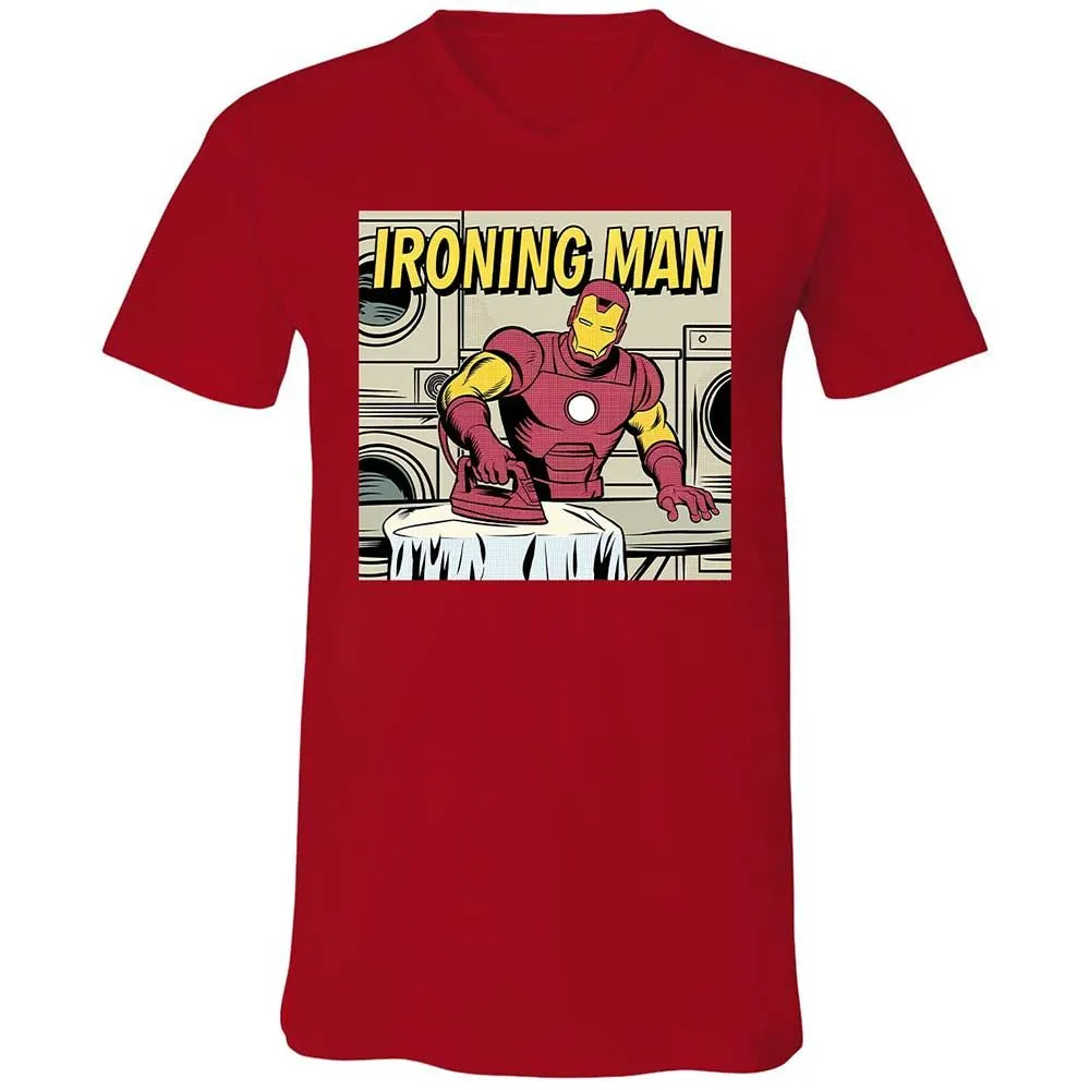 Unisex V-Neck T-Shirt - UT931KRA - Red - 6