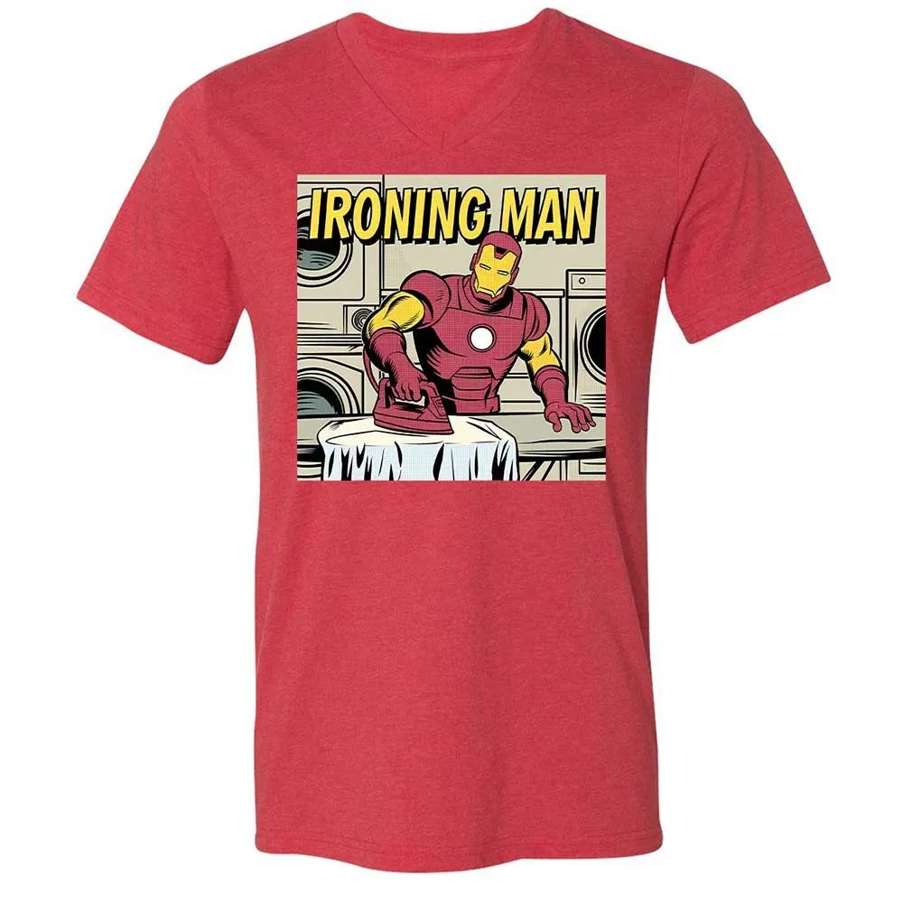 Unisex V-Neck T-Shirt - UT931KRA - Heather Red - 7