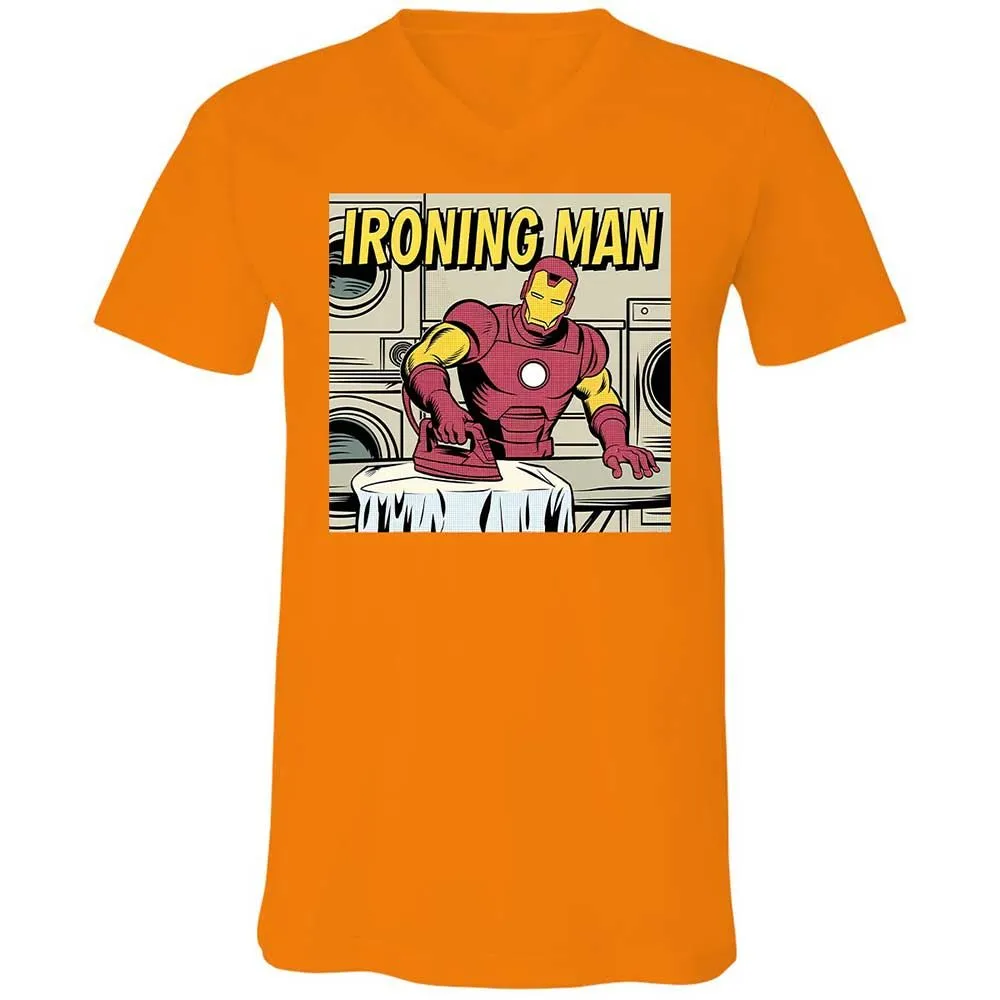 Unisex V-Neck T-Shirt - UT931KRA - Orange - 12