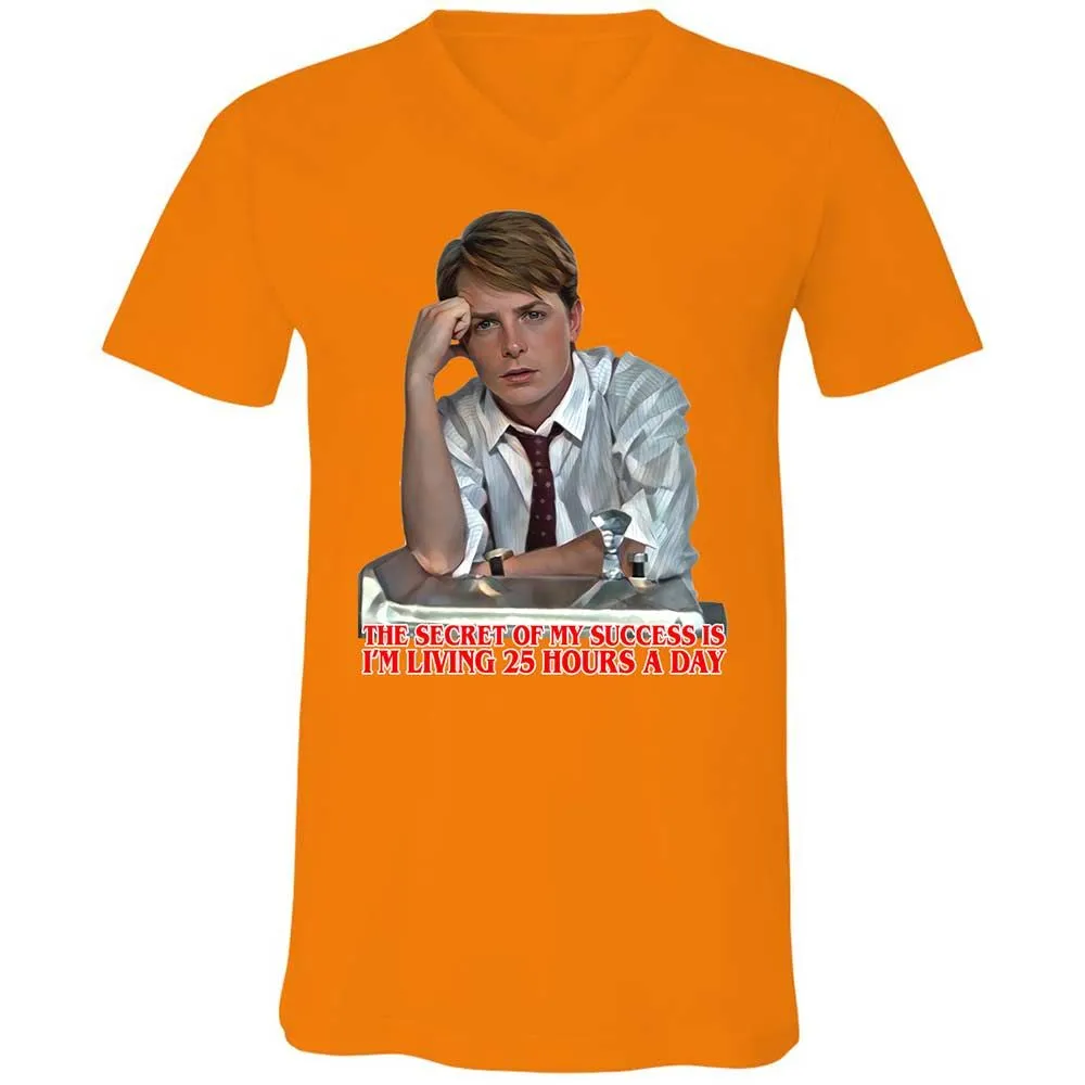Unisex V-Neck T-Shirt - 99Q39PWJ - Orange - 7