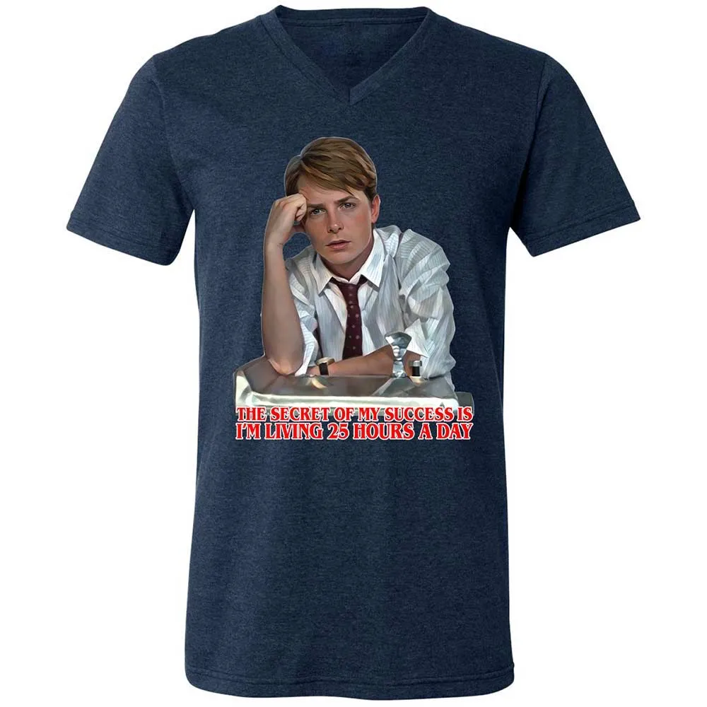 Unisex V-Neck T-Shirt - 99Q39PWJ - Heather Navy - 13