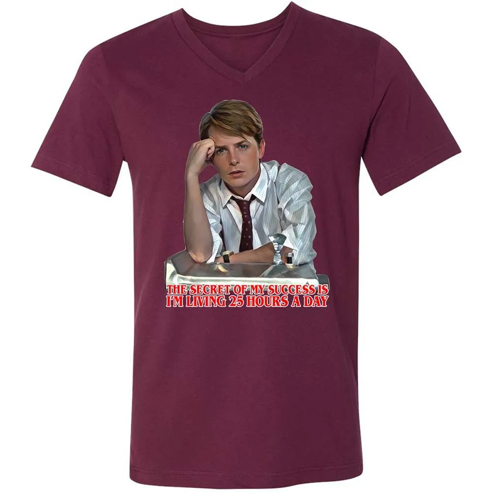 Unisex V-Neck T-Shirt - 99Q39PWJ - Maroon - 14