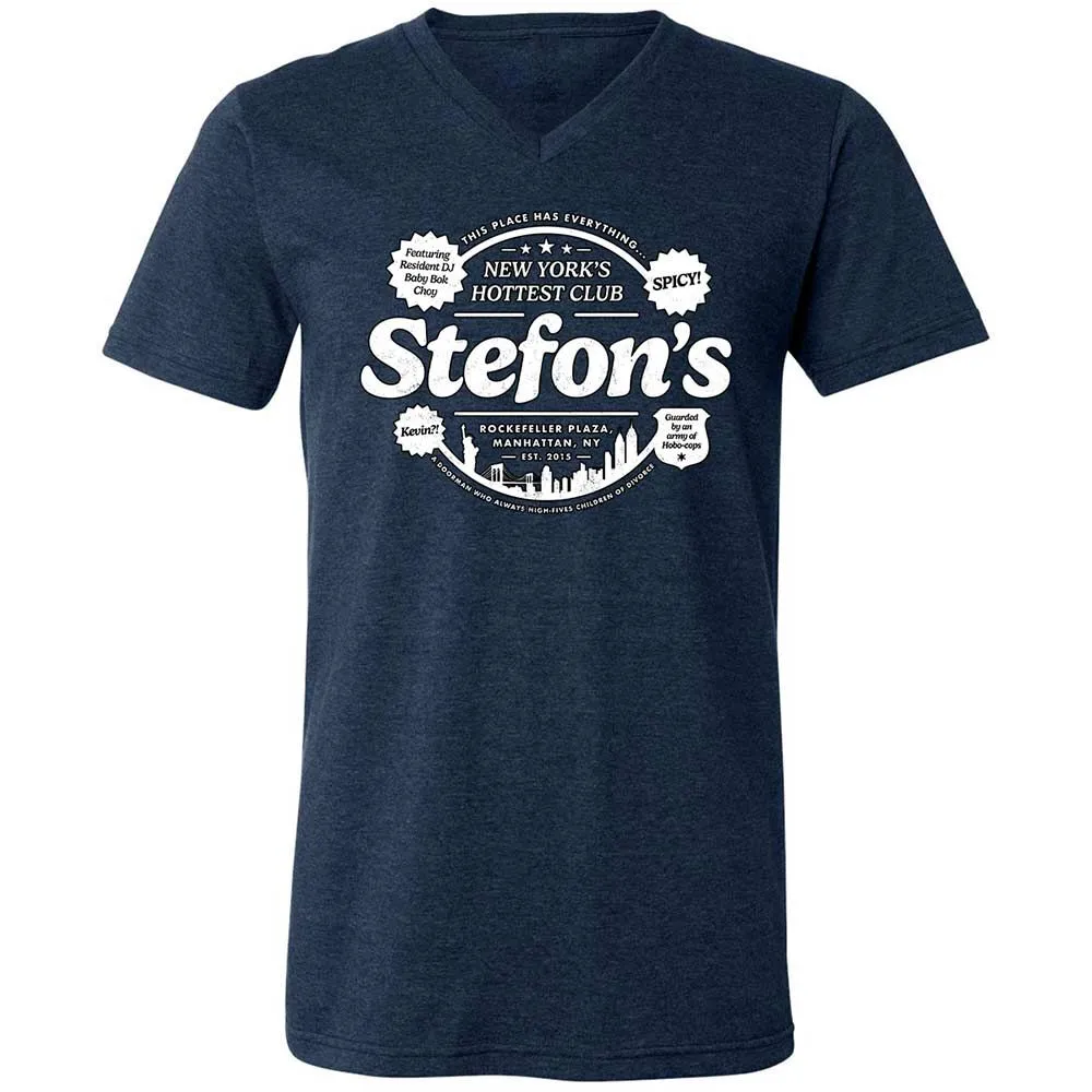 Unisex V-Neck T-Shirt - 38ZFR9DT - Heather Navy - 3