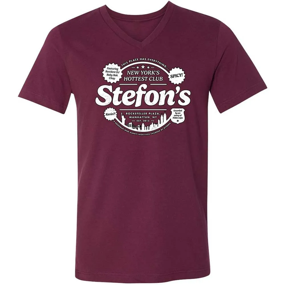 Unisex V-Neck T-Shirt - 38ZFR9DT - Maroon - 8