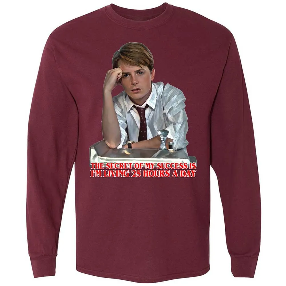 Long Sleeve T-Shirt - 5G84WDS9 - Maroon - 16
