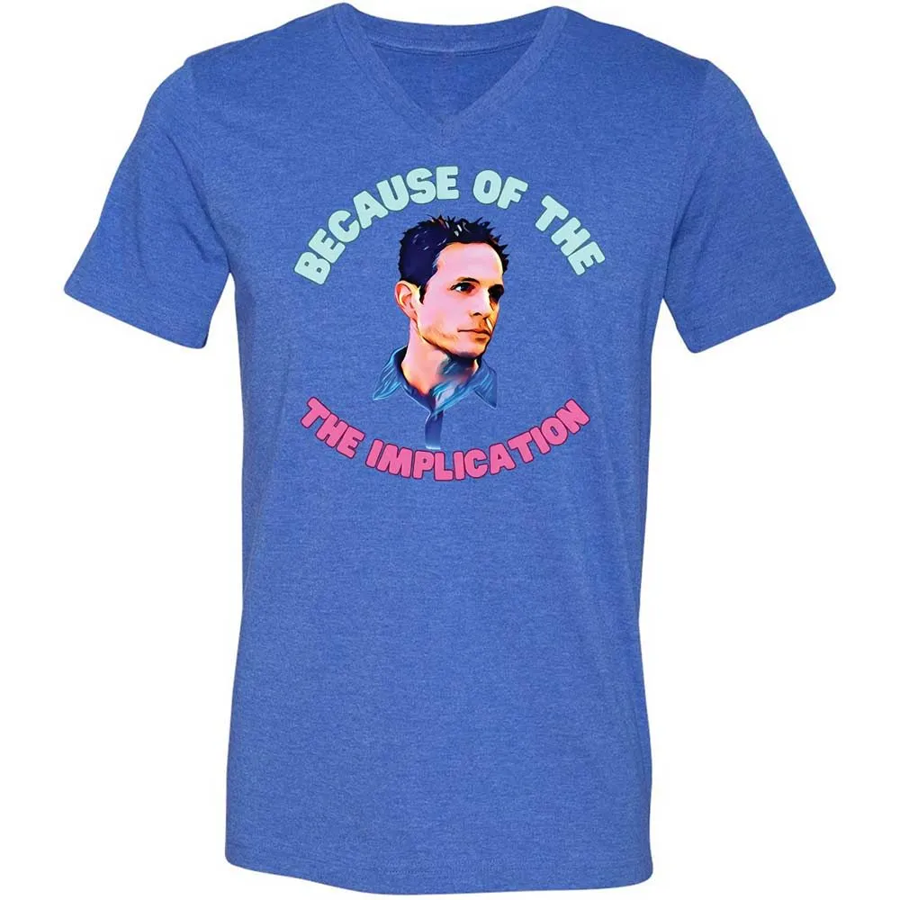 Unisex V-Neck T-Shirt - 27DFFAKC - Heather True Royal - 4