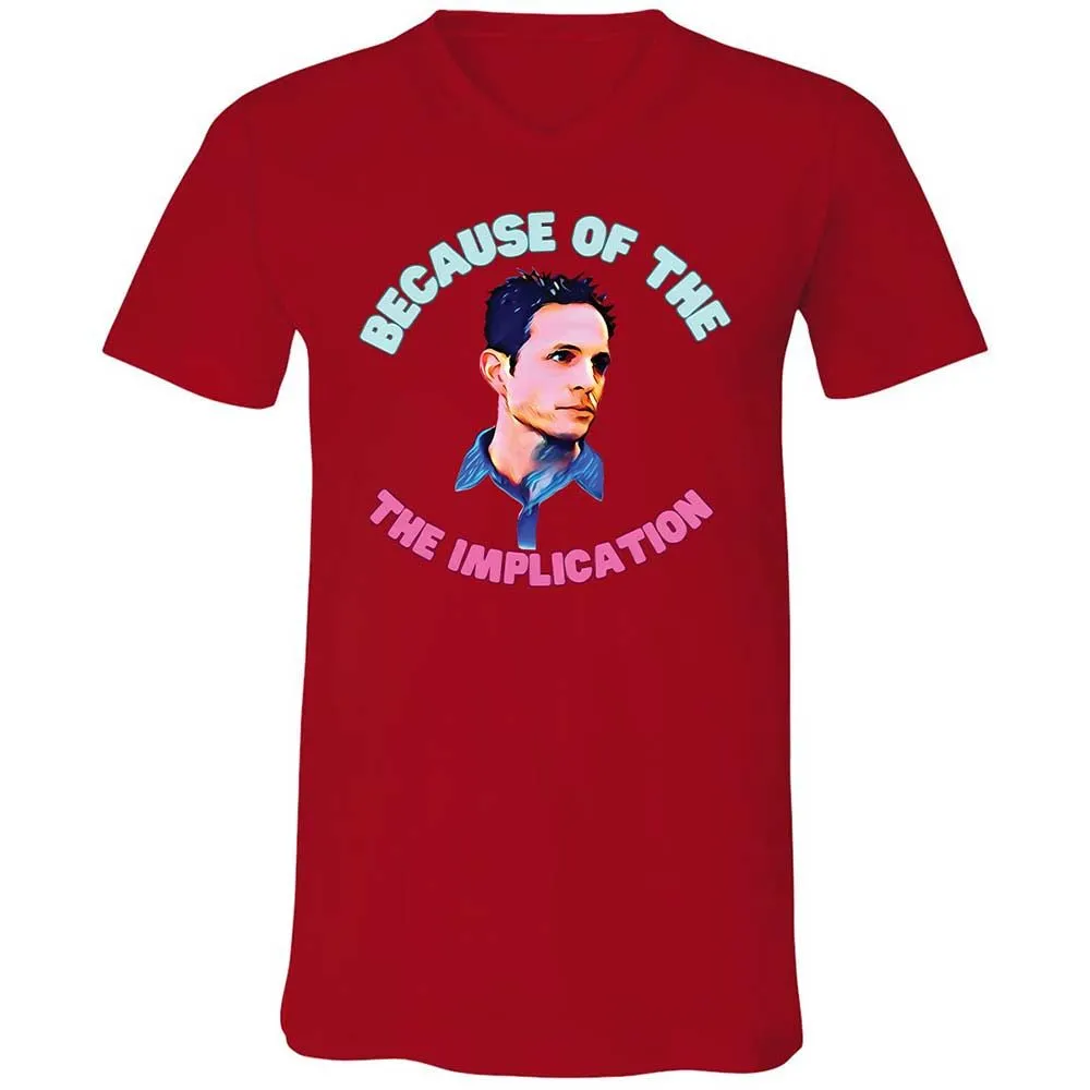 Unisex V-Neck T-Shirt - 27DFFAKC - Red - 5