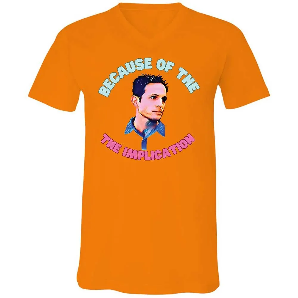 Unisex V-Neck T-Shirt - 27DFFAKC - Orange - 7
