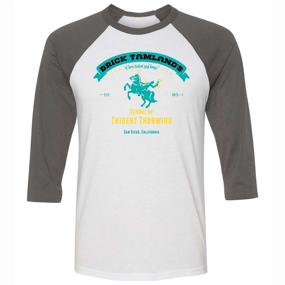 Unisex 3/4 Baseball Tee - V1DNRY2R - White/Asphalt - 2