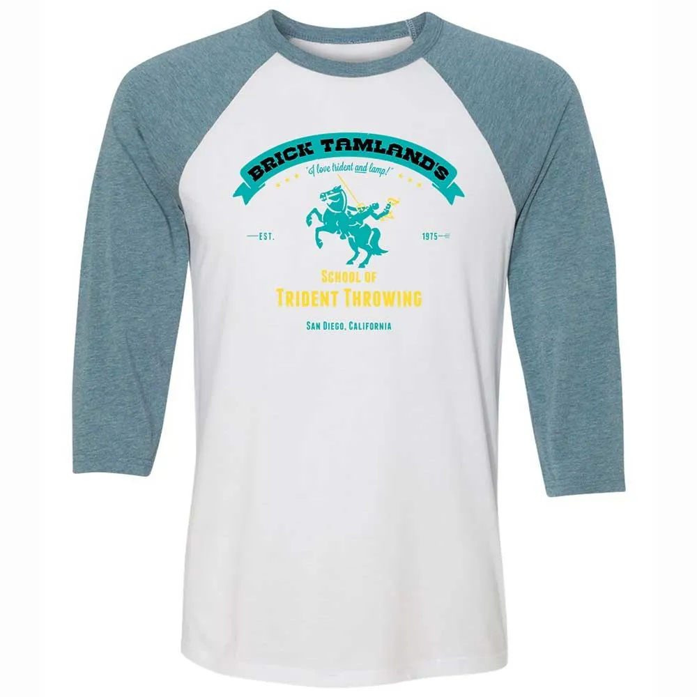 Unisex 3/4 Baseball Tee - V1DNRY2R - White/Denim - 3