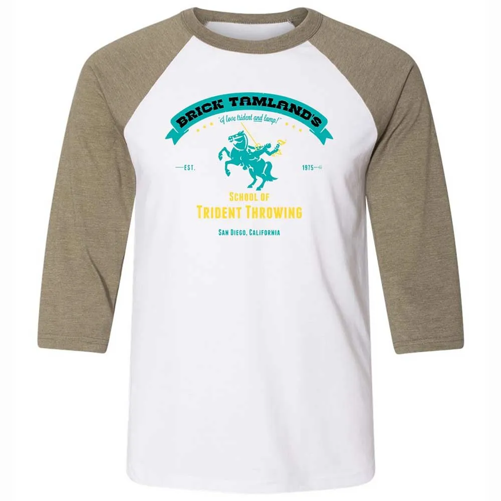 Unisex 3/4 Baseball Tee - V1DNRY2R - White/Heather Olive - 4