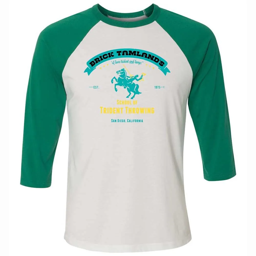 Unisex 3/4 Baseball Tee - V1DNRY2R - White/Kelly - 6