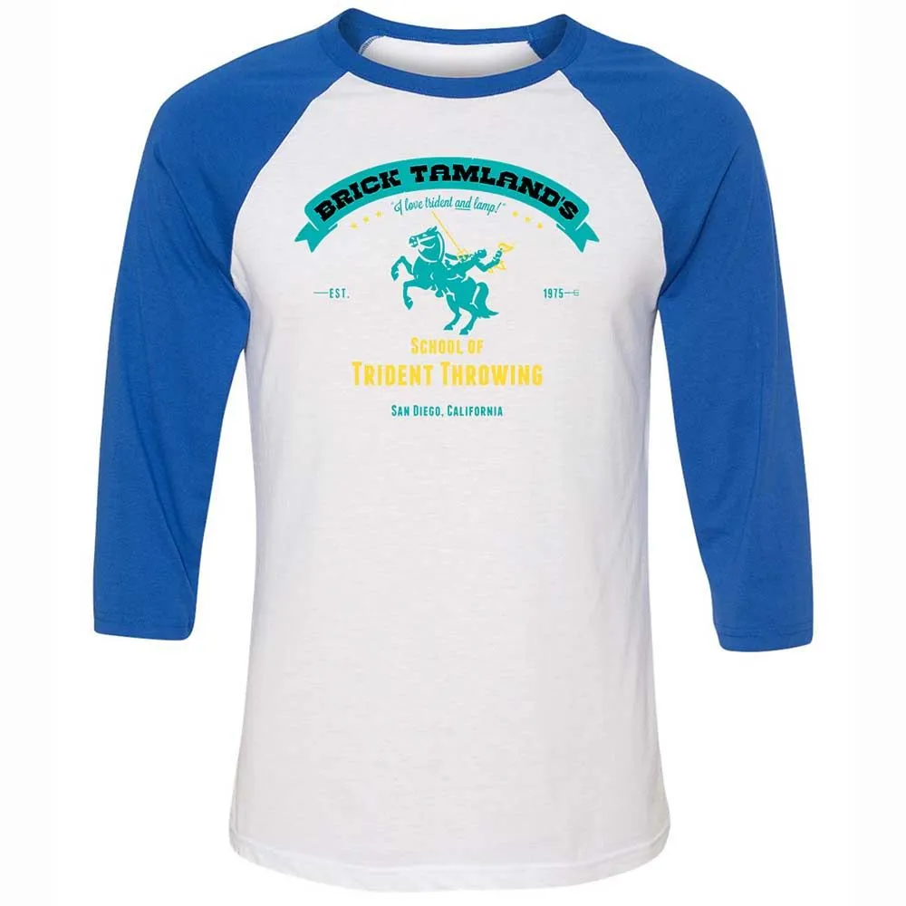 Unisex 3/4 Baseball Tee - V1DNRY2R - White/True Royal - 10