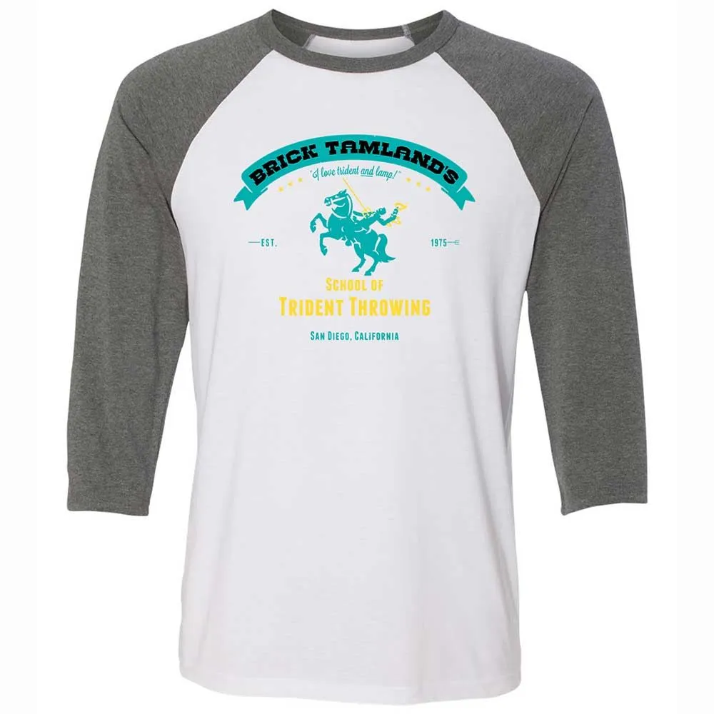 Unisex 3/4 Baseball Tee - V1DNRY2R - White/Deep Heather - 11