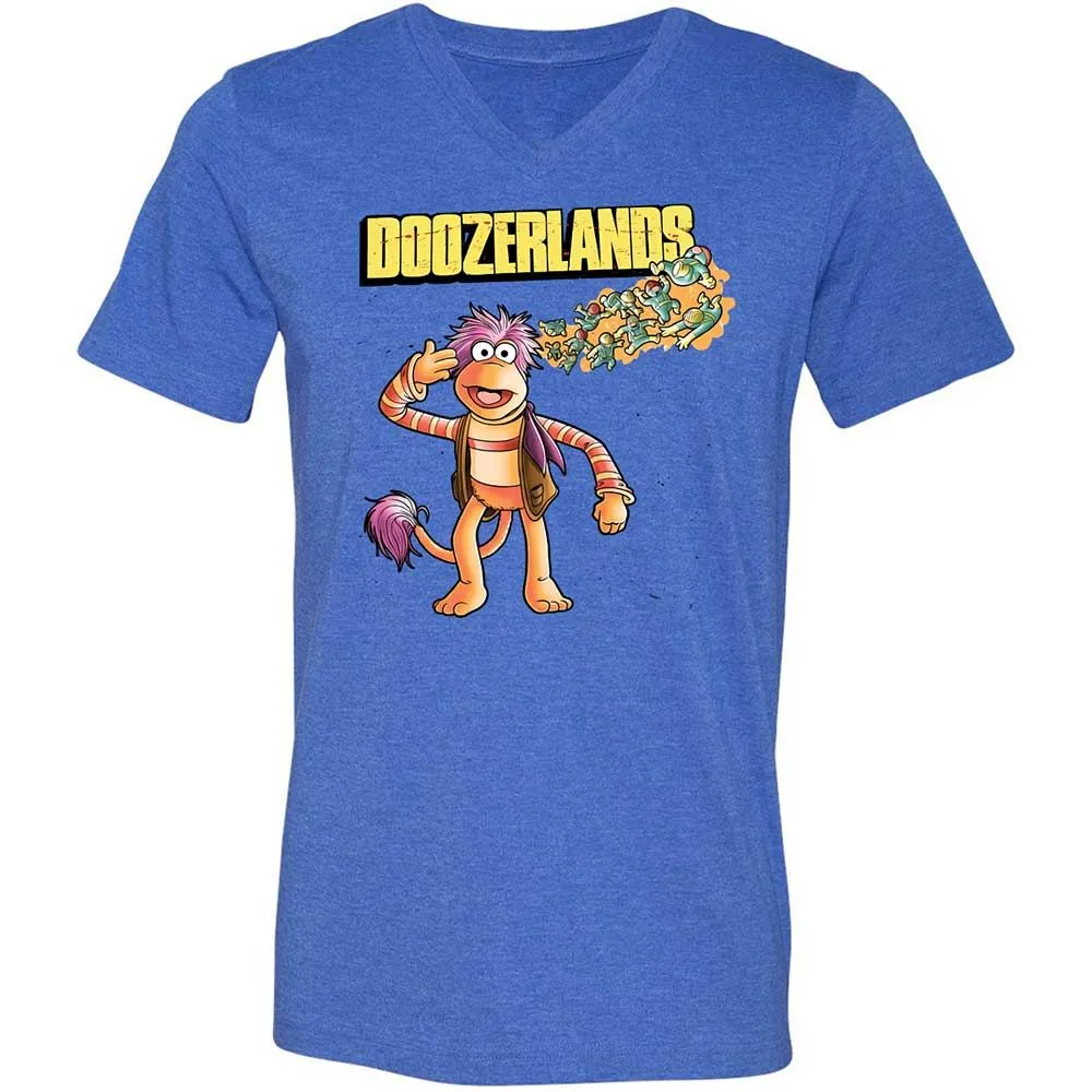 Unisex V-Neck T-Shirt - 3R6U3GJK - Heather True Royal - 4