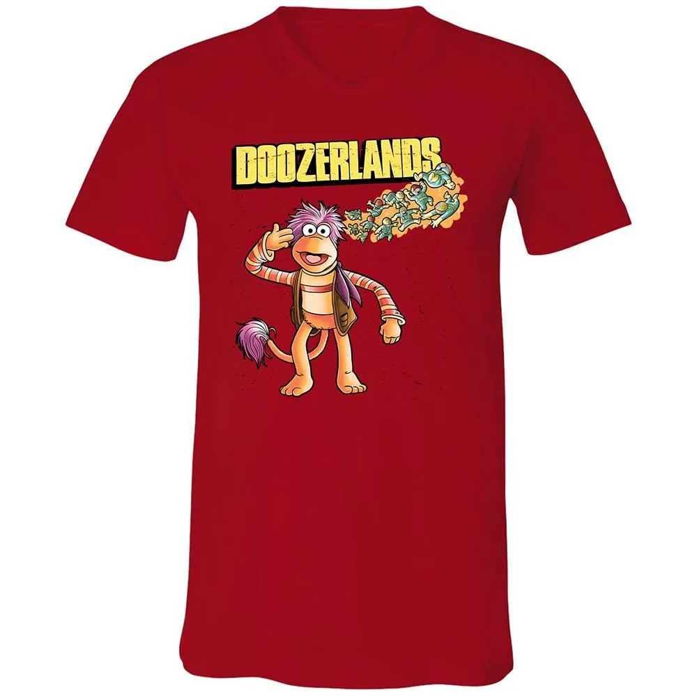 Unisex V-Neck T-Shirt - 3R6U3GJK - Red - 5