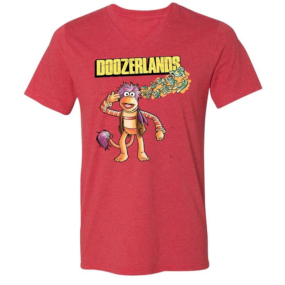 Unisex V-Neck T-Shirt - 3R6U3GJK - Heather Red - 6