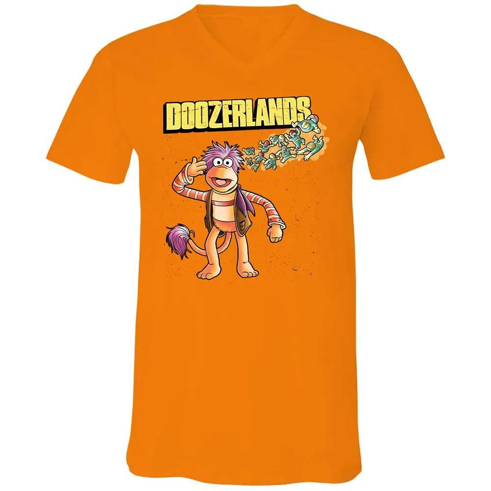 Unisex V-Neck T-Shirt - 3R6U3GJK - Orange - 7