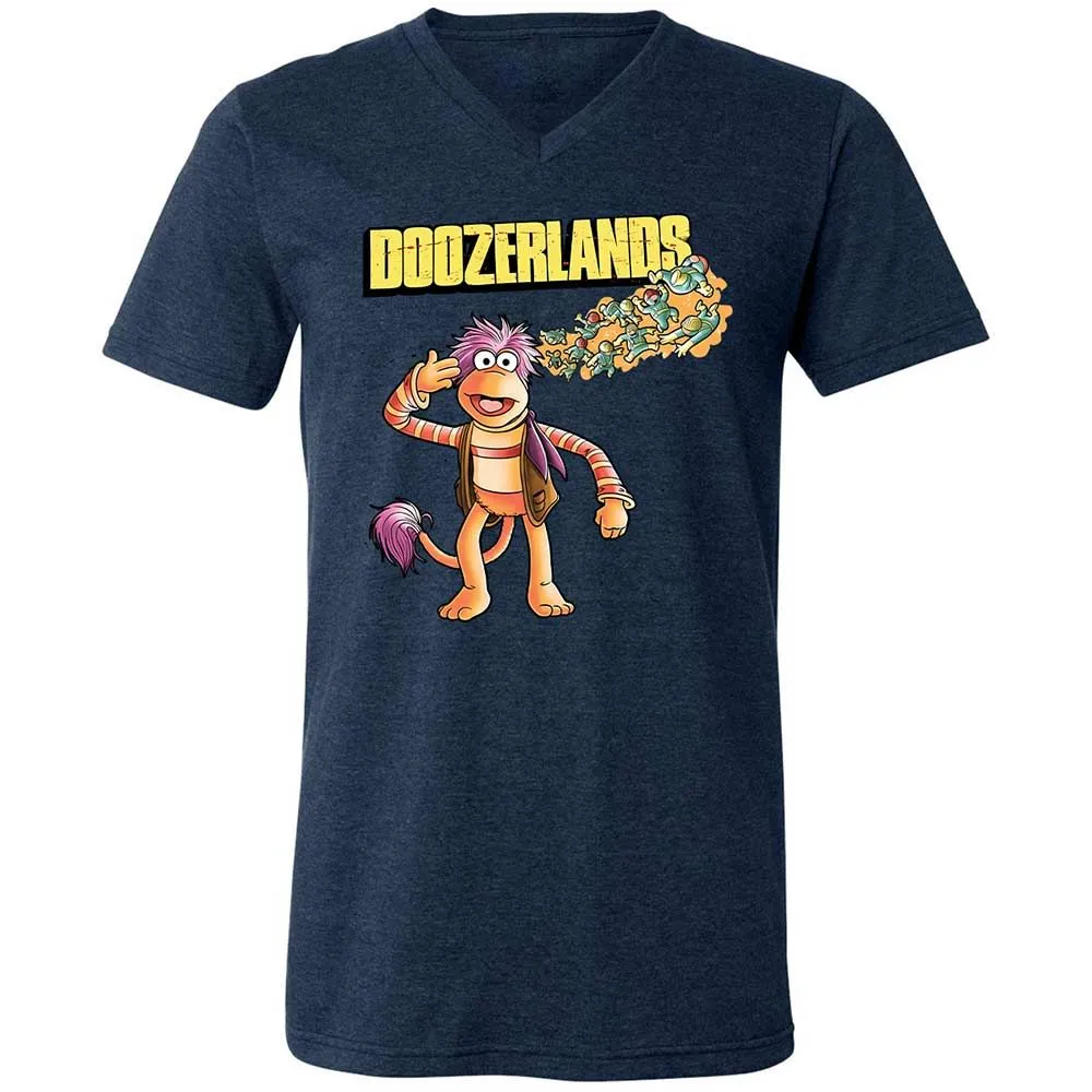 Unisex V-Neck T-Shirt - 3R6U3GJK - Heather Navy - 13